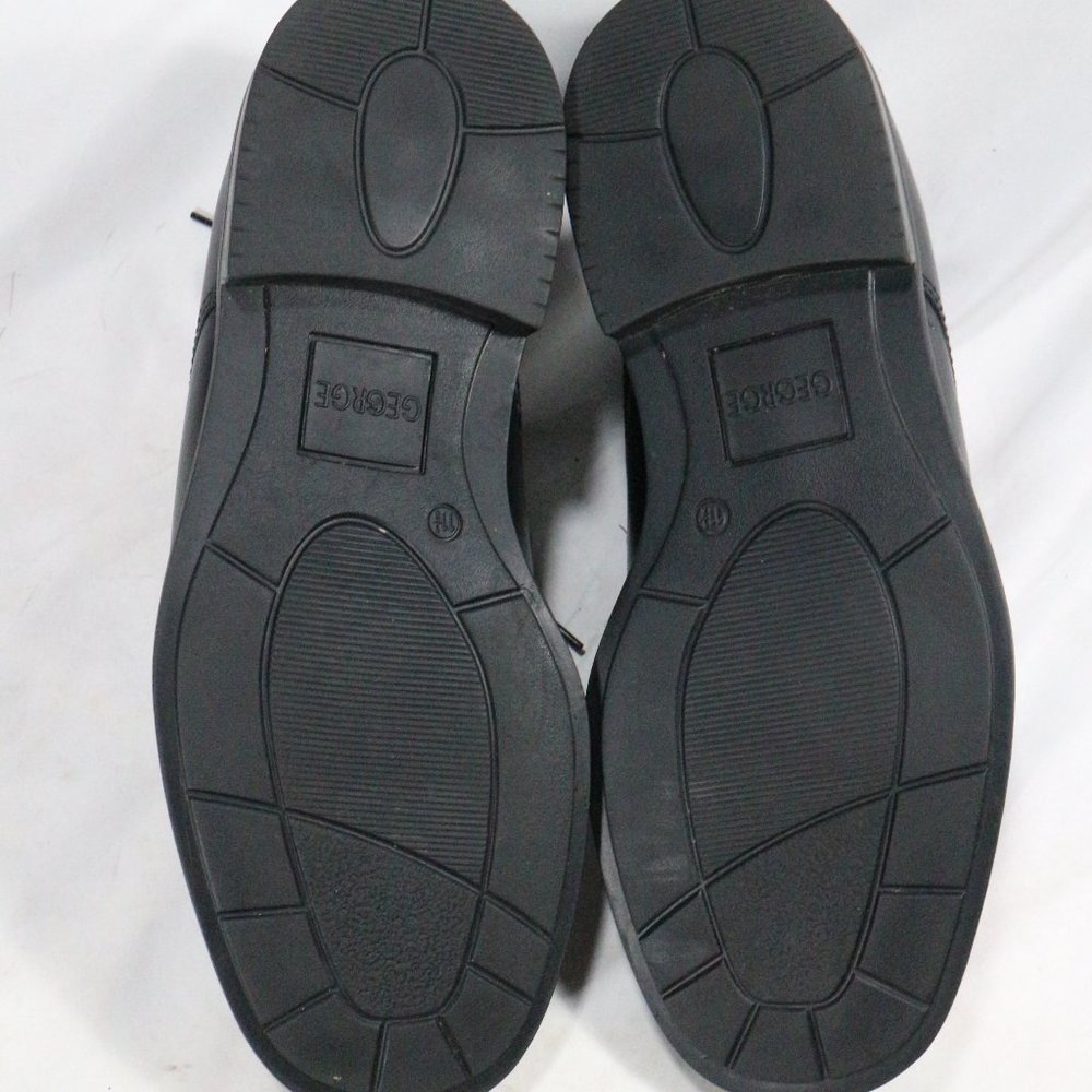 GEORGE Chad Black leather Narrow Width Oxfords - Picture 12 of 12